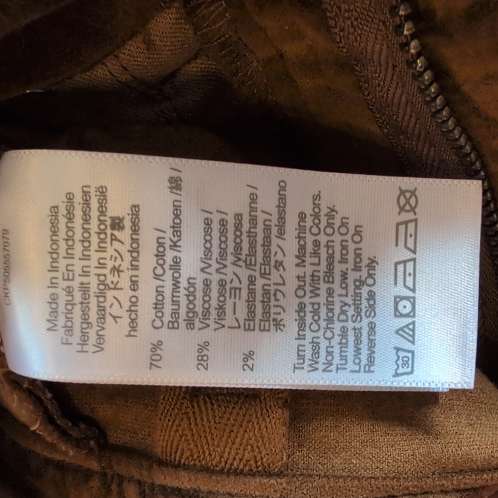 Madewell Pecan Chocolate Longline Straight Pants 27 Regular Velour Velvet - Picture 3 of 12